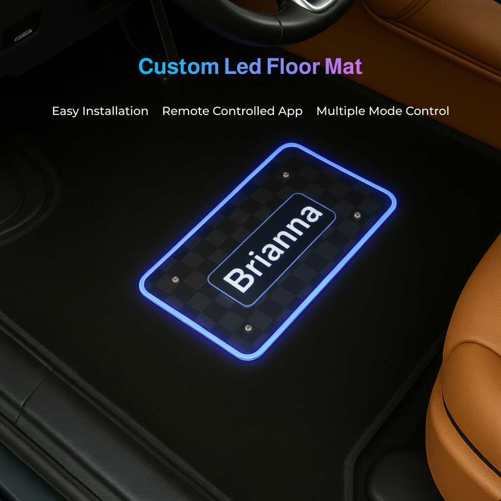 Custom RGB LED Car Mats