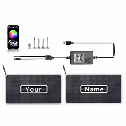 Custom RGB LED Car Mats