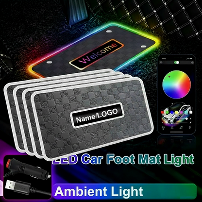 Custom RGB LED Car Mats